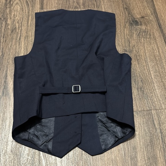 NWT! Banana Republic Navy Blue Siena Italian Wool Vest - Size 0 🗺️ - Picture 10 of 10